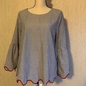 Striped Flowy Blouse